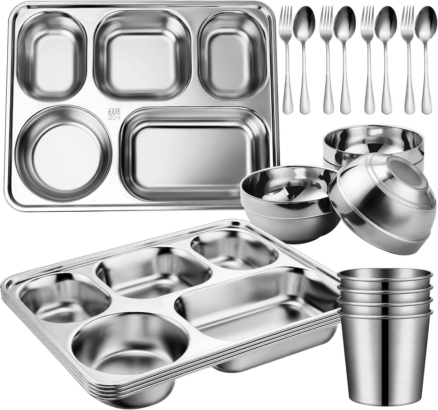 Perfect 20-Piece Stainless Steel Dinnerware Set for Home Kitchen