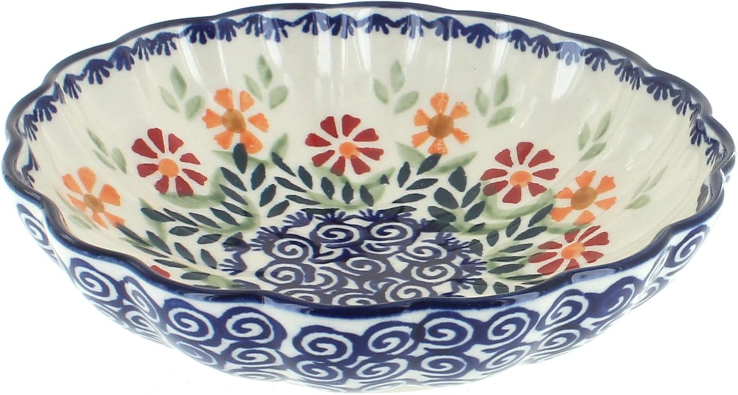 Scallop Bowl - Blue Rose Polish Pottery