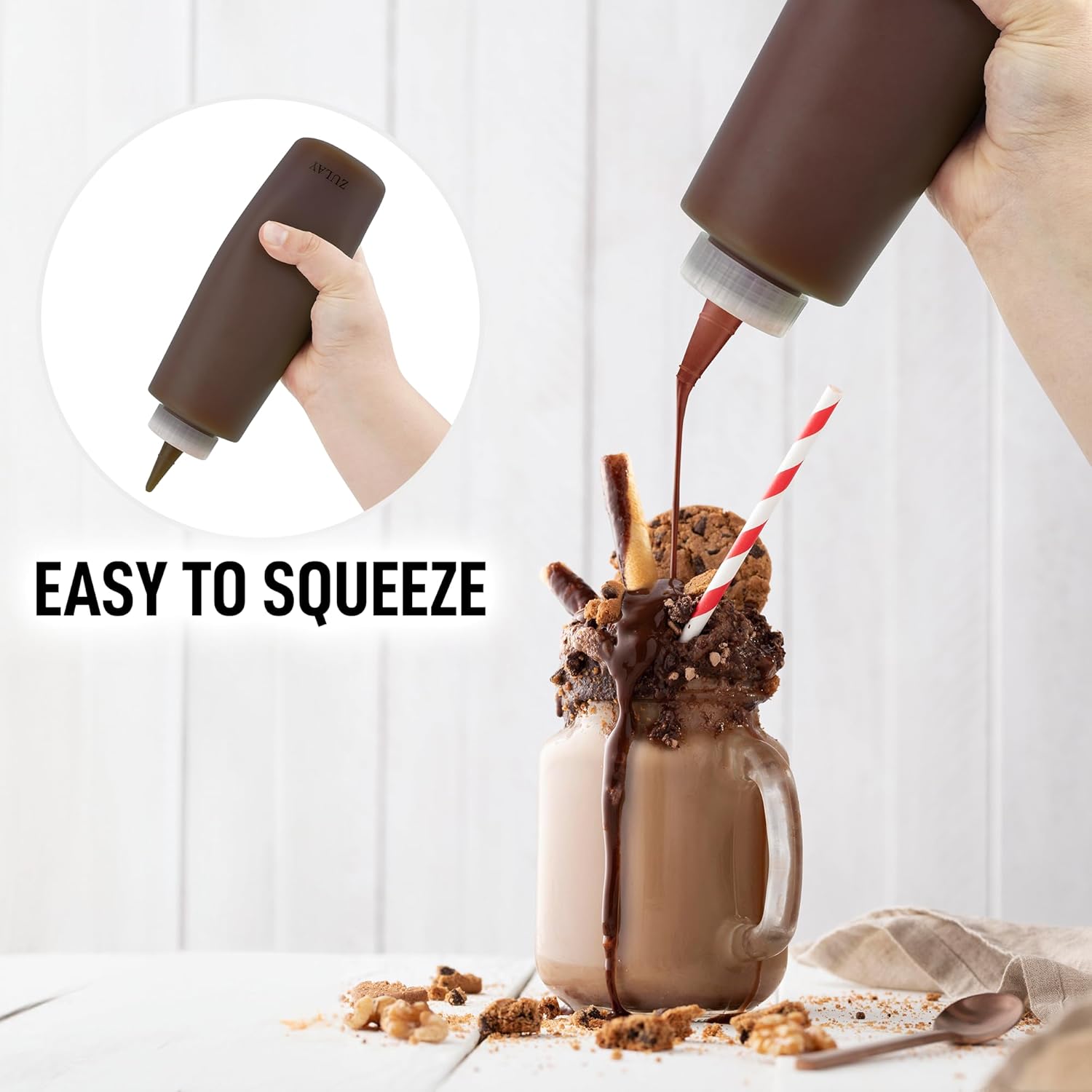 Zulay Kitchen 2-Pack Squeeze Bottles