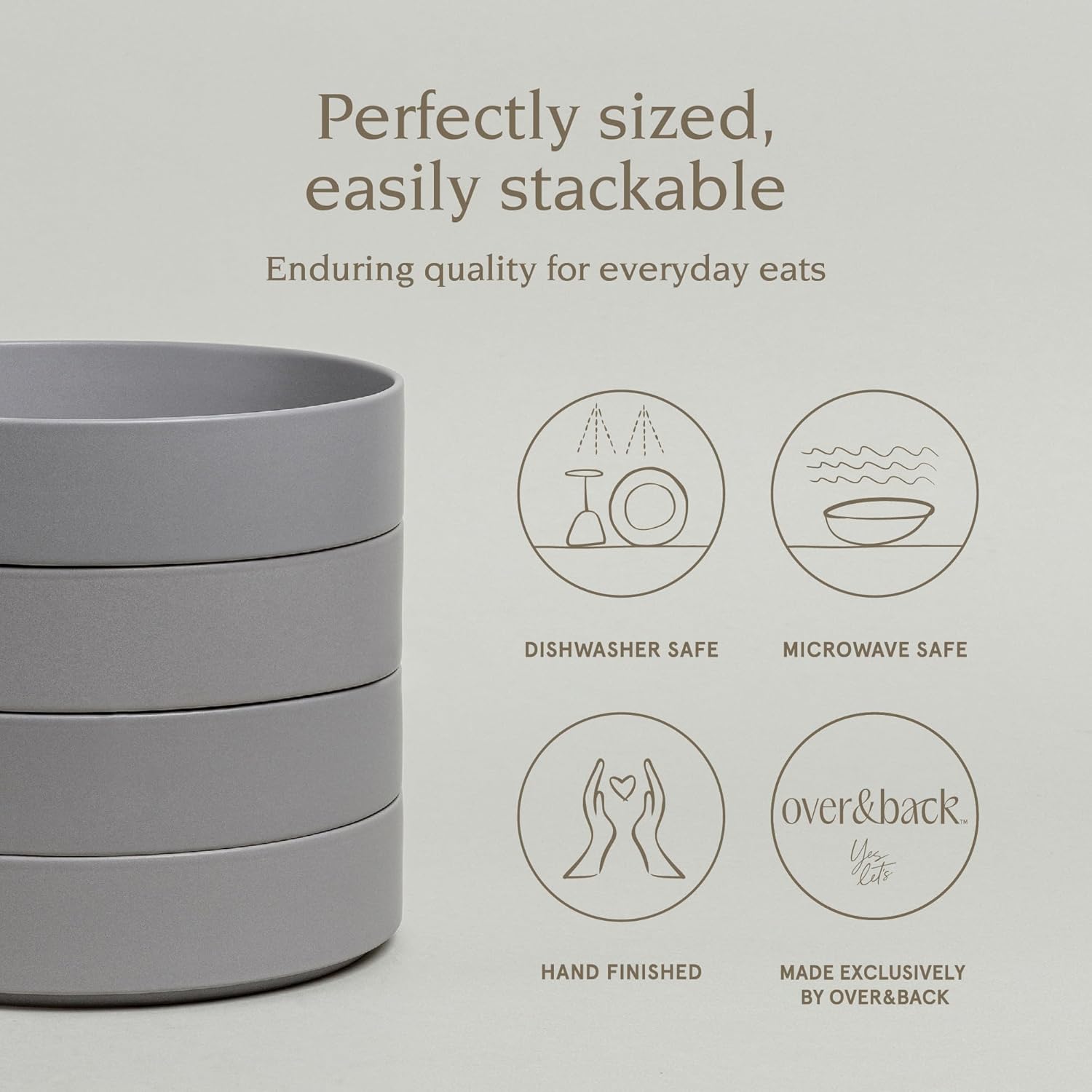 OverBac Stackable Dinner Bowl Set