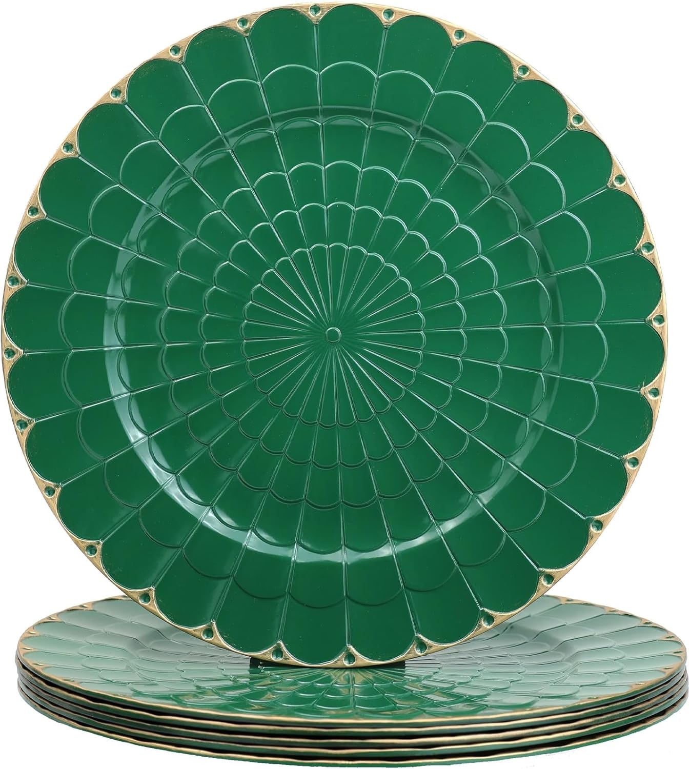 Omuriko Green Charger Plates Set of 6