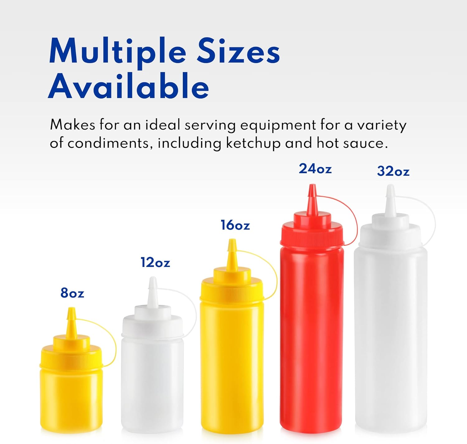 New Star Foodservice 26238 Squeeze Bottles Set of 6