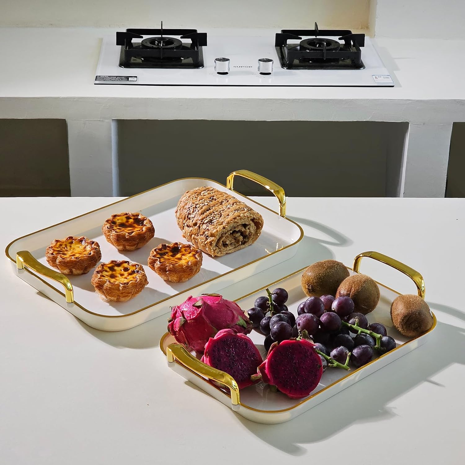 JEESA Set of 3 Serving Platters with Handles