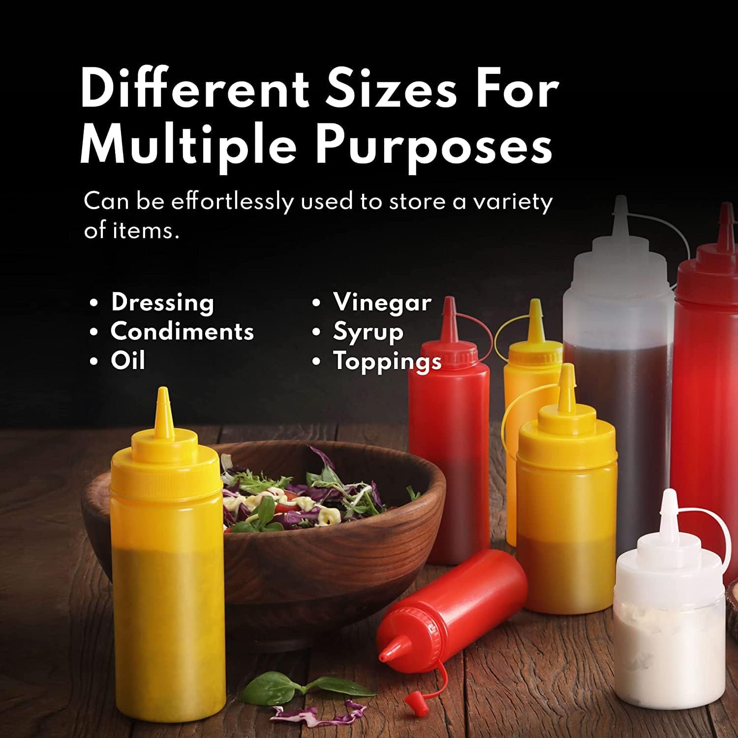New Star Foodservice Squeeze Bottles Pack of 6 Red