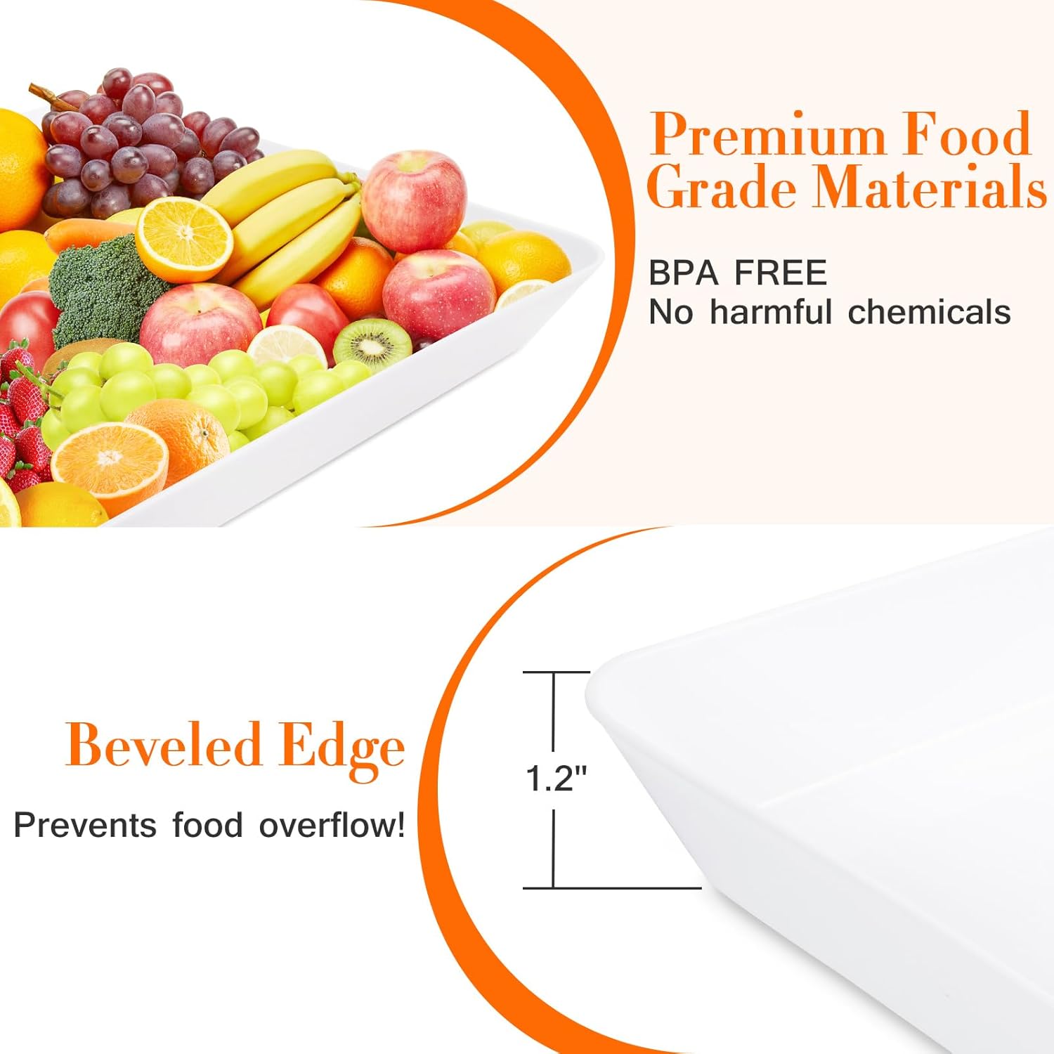 4-Piece Serving Tray Set for Entertaining