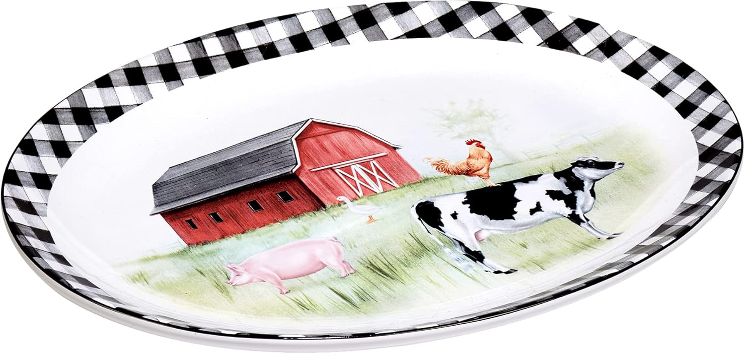 Beautiful Hand-Painted Earthenware Platter