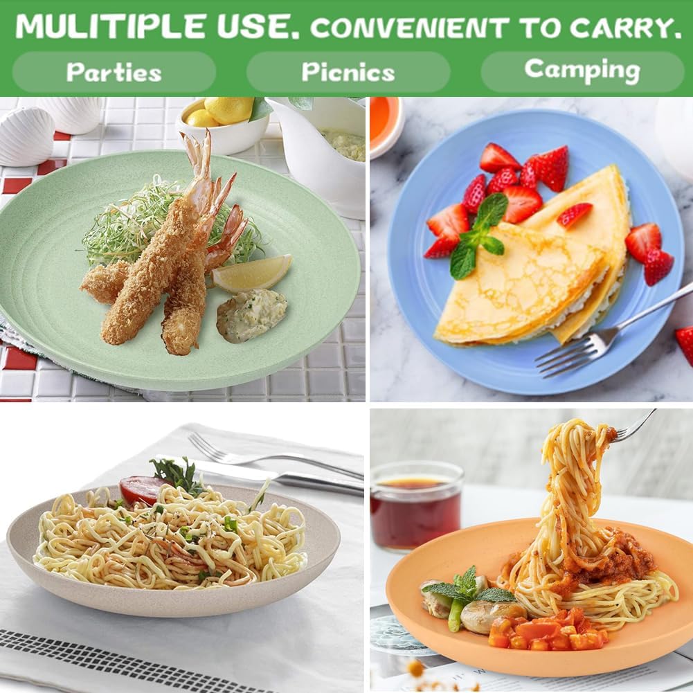 9-inch Reusable Wheat Straw Plates