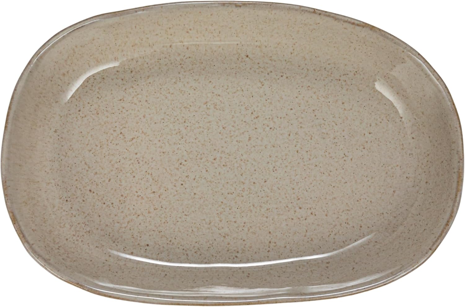 Bloomingville Stoneware Oval Platter Elegant Design Cream