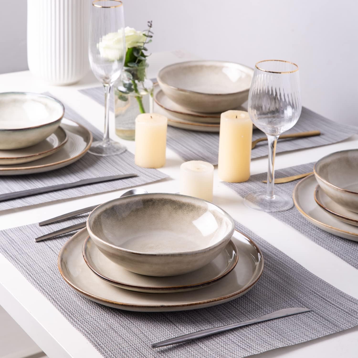 Unique Handmade Ceramic Plates Set