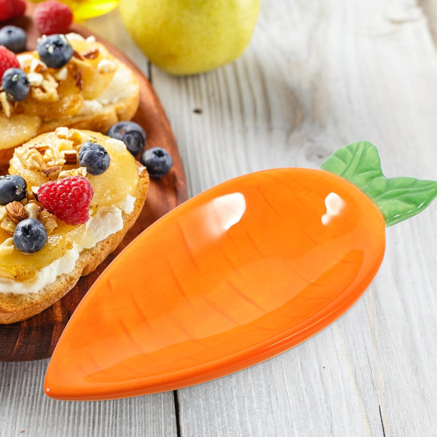 Carrot-Shaped Porcelain Serving Bowls Set for Snacks Dips