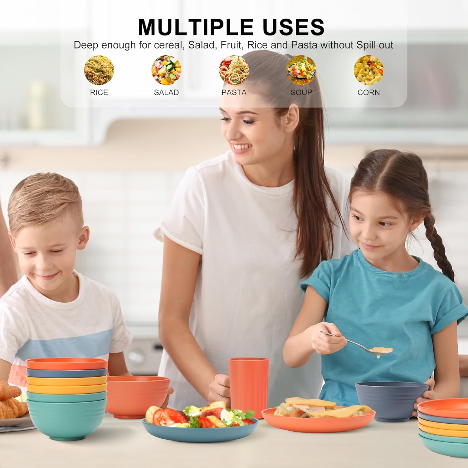 HOTECH 20-Piece BPA-Free Dinnerware Set