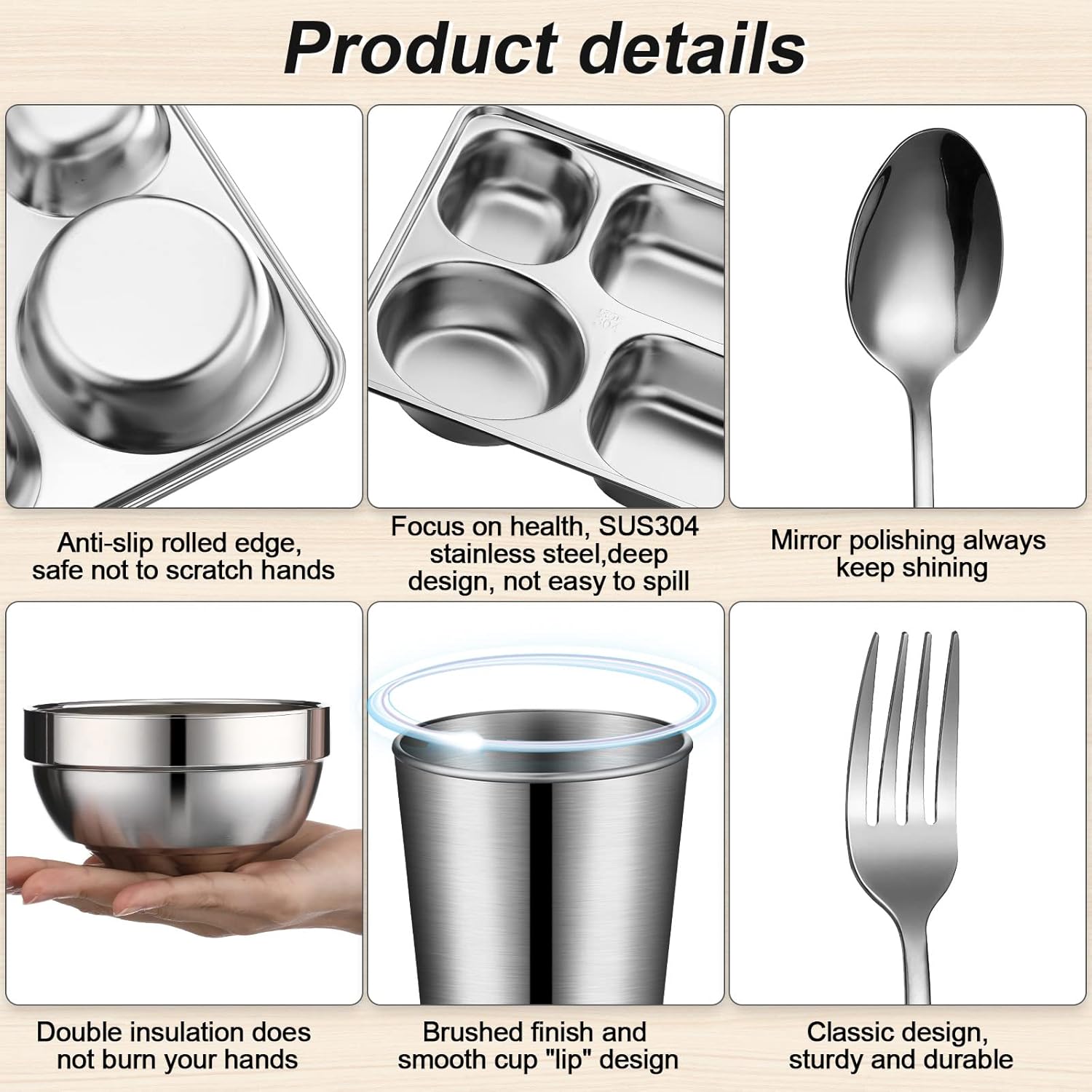 Perfect 20-Piece Stainless Steel Dinnerware Set for Home Kitchen