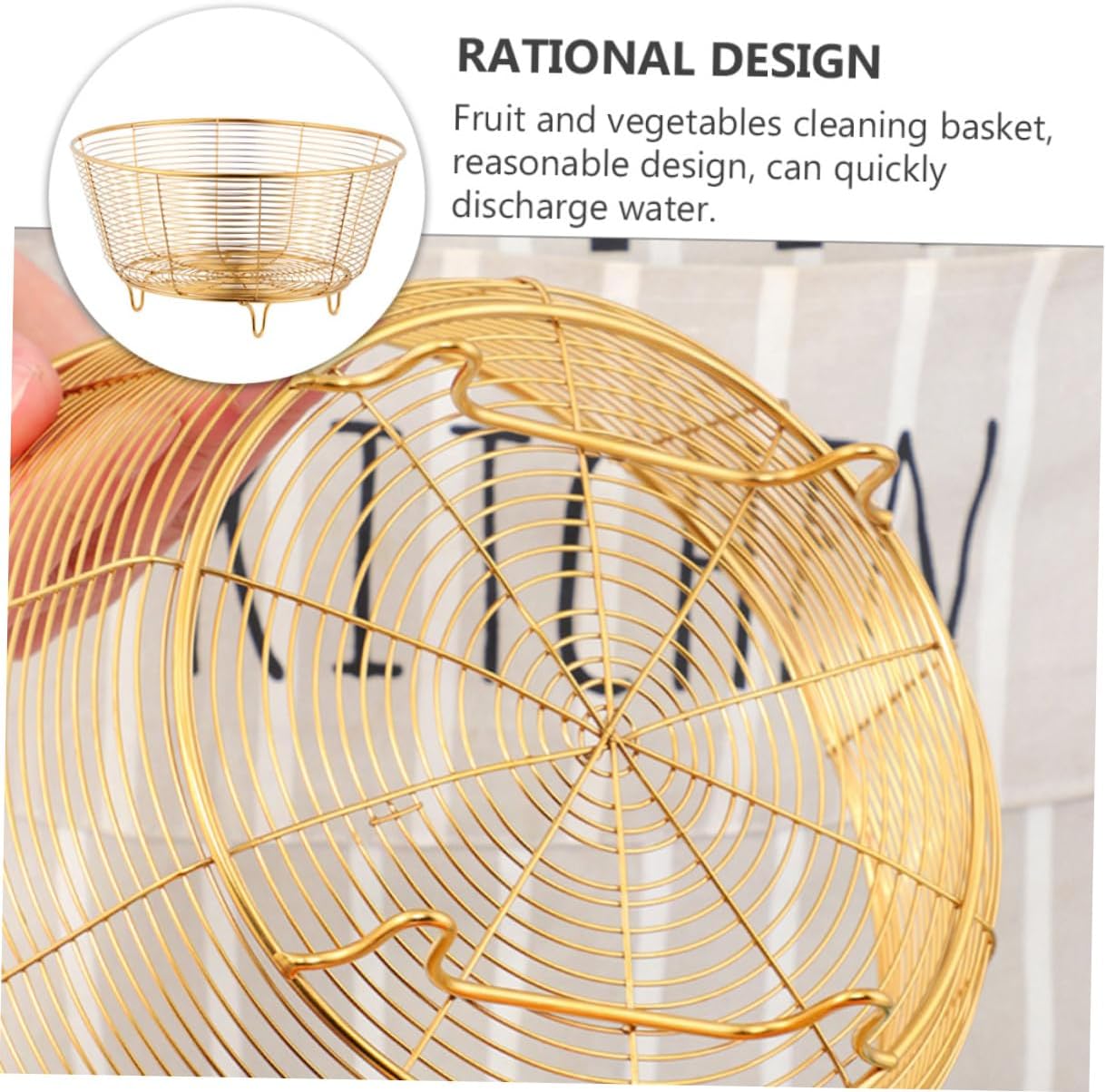 OKUMEYR Durable Stainless Steel Fruit and Vegetable Basket