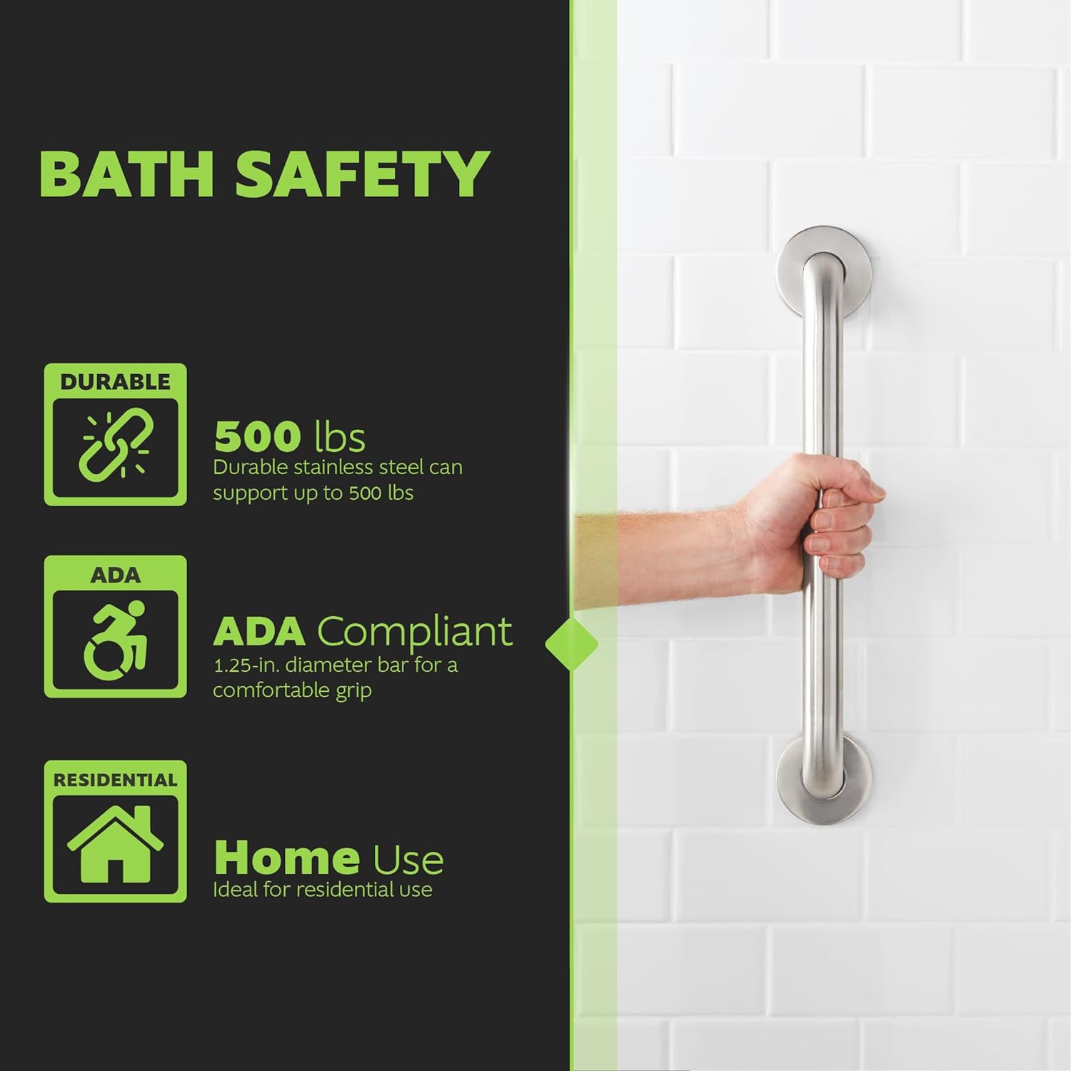 Homewerks 24 Inch ADA Compliant Grab Bar