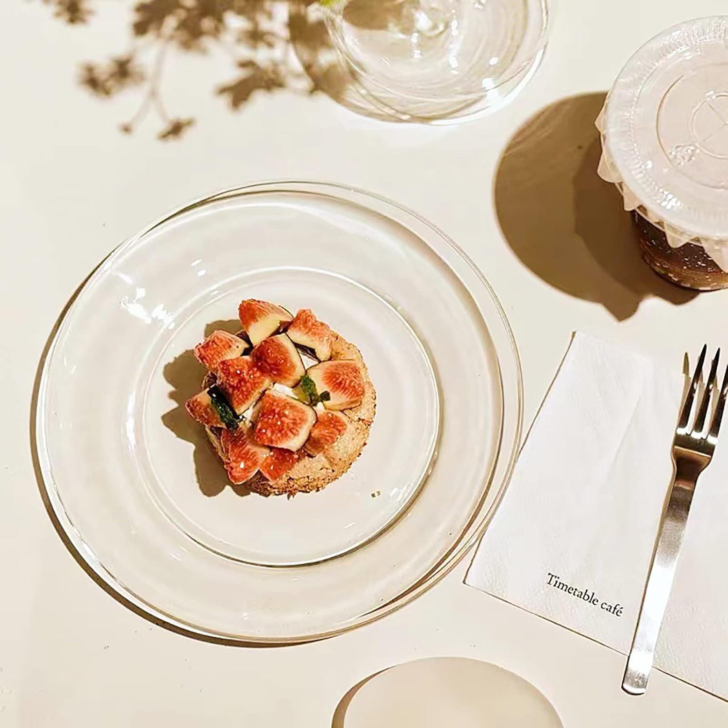 Elegant 8-Pack Glass Dessert Plate