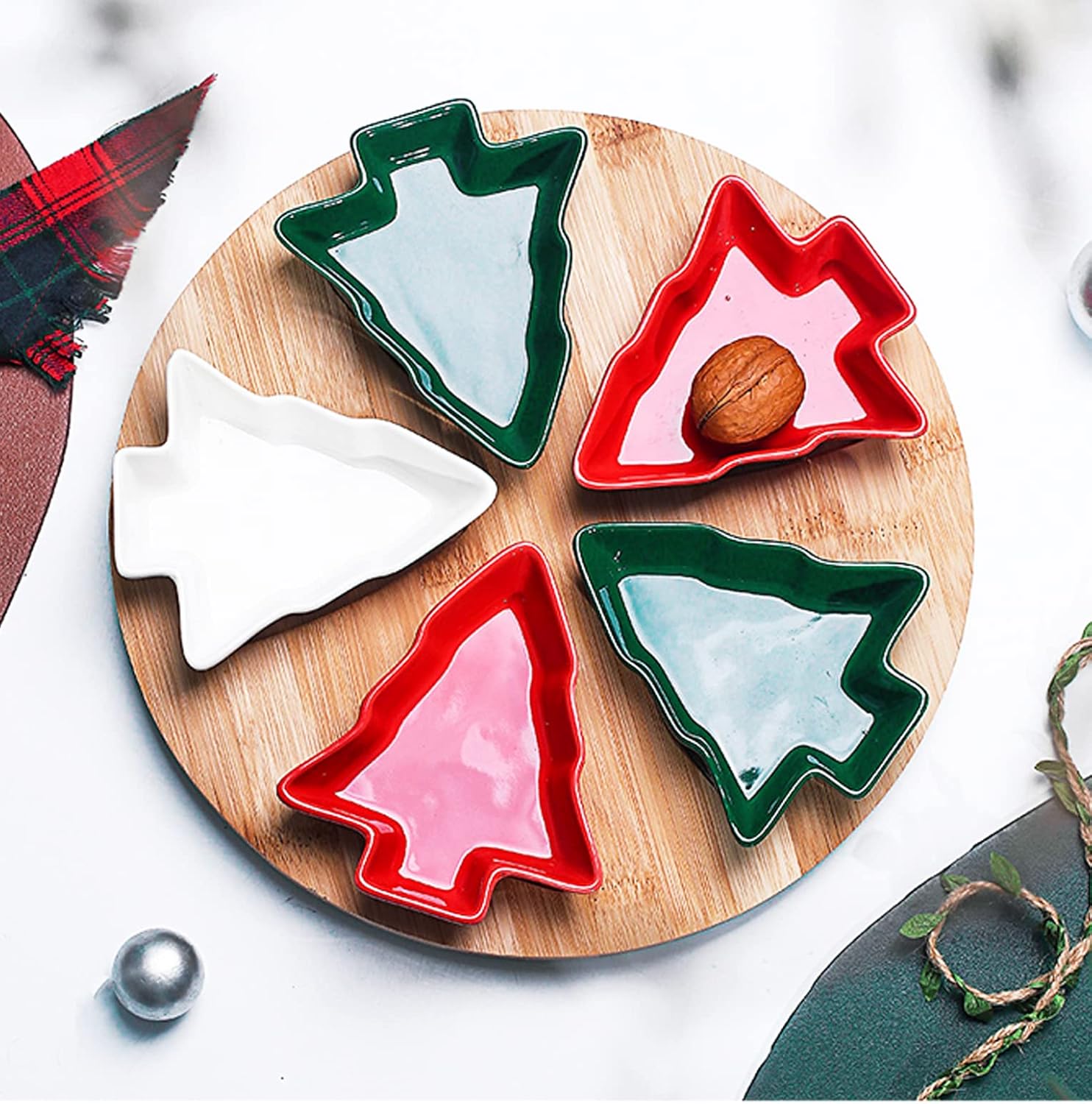 Rotating Colorful 108-inch 5PCS Plates Set