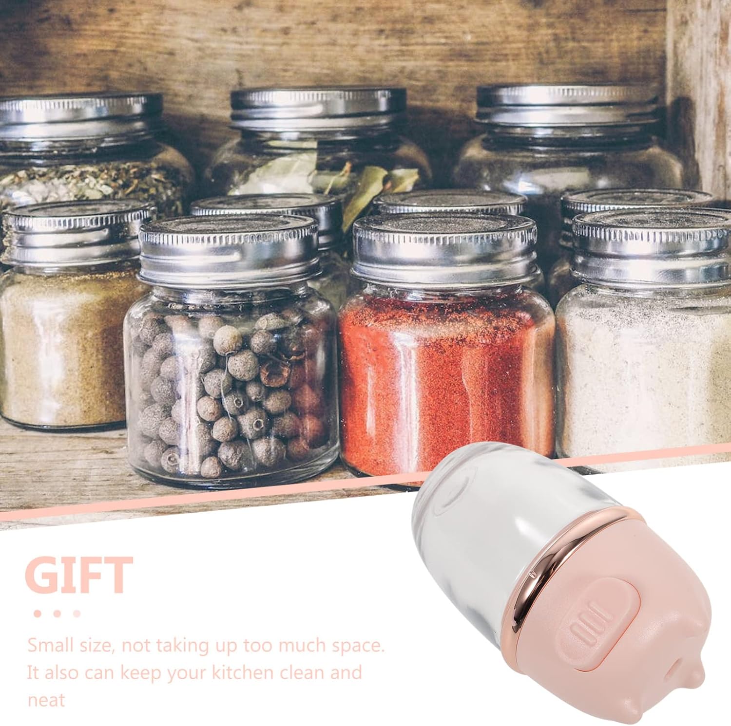 Sherchpry Push Button Salt and Pepper Dispenser Set