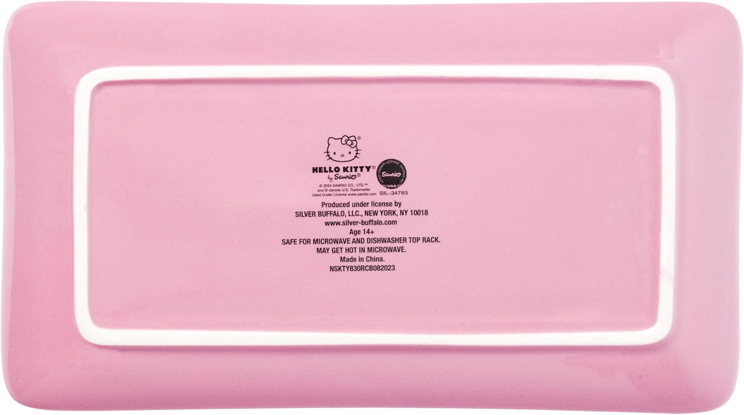 Silver Buffalo Hello Kitty Sushi Set with Chopsticks and Sauce Dish