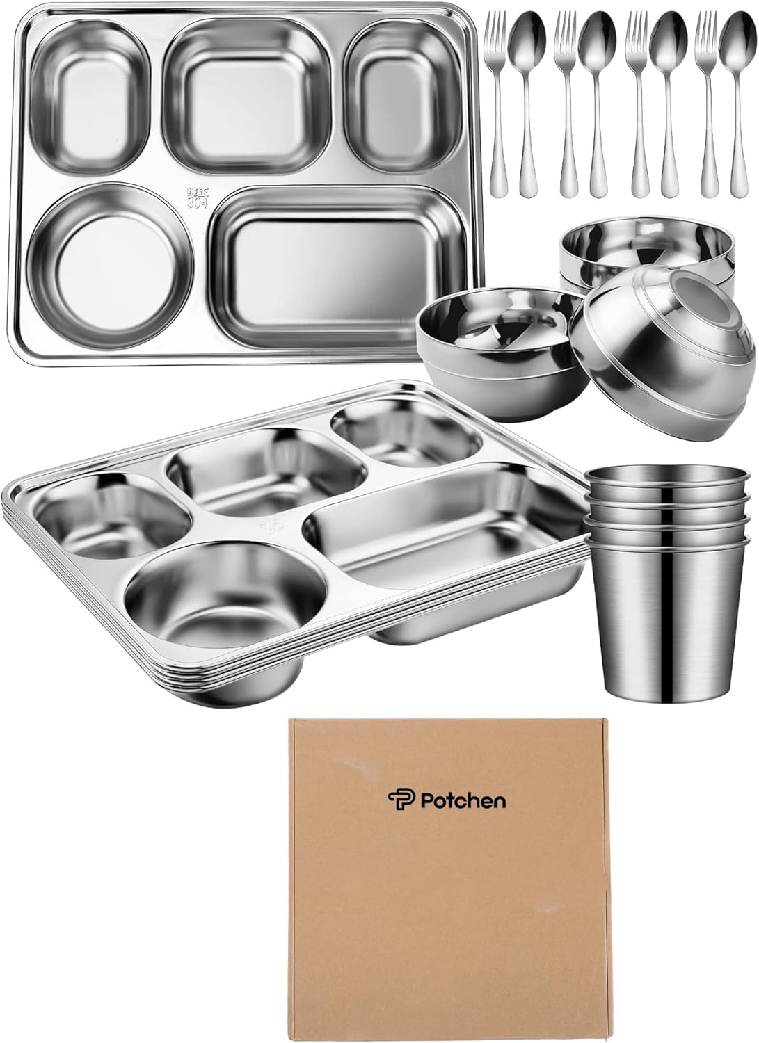 Perfect 20-Piece Stainless Steel Dinnerware Set for Home Kitchen