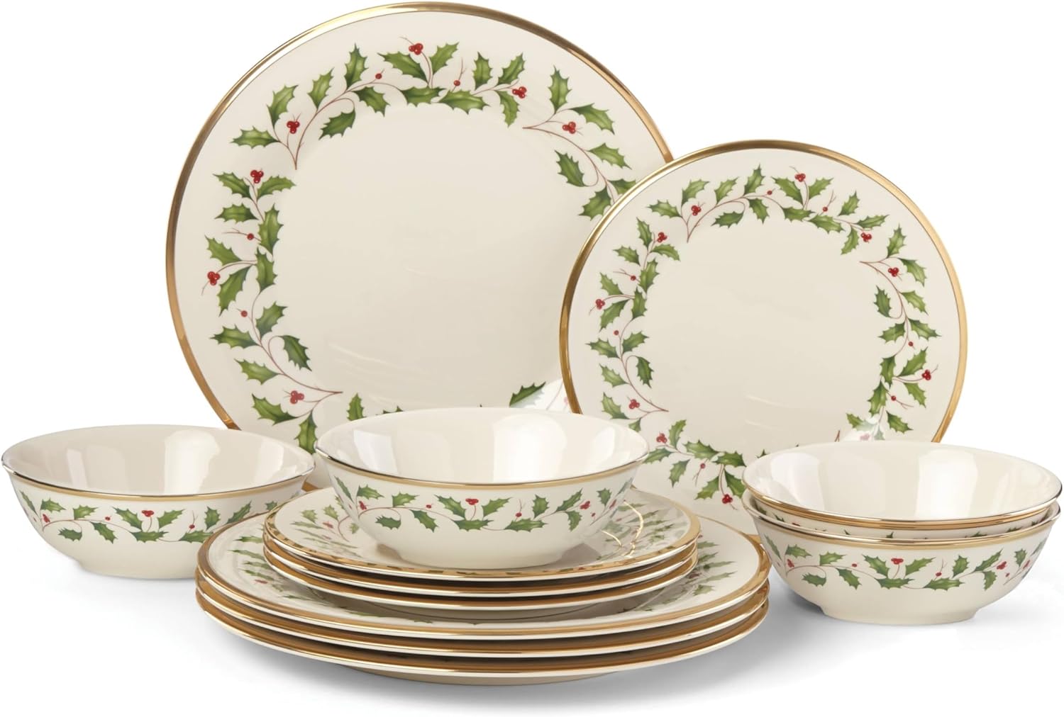 Lenox Holiday 12-Piece Plate and Bowl Set