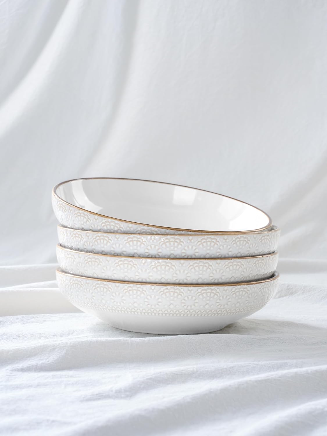 famiware 87 ceramic pasta bowls set of 4 unique design microwave dishwasher safe
