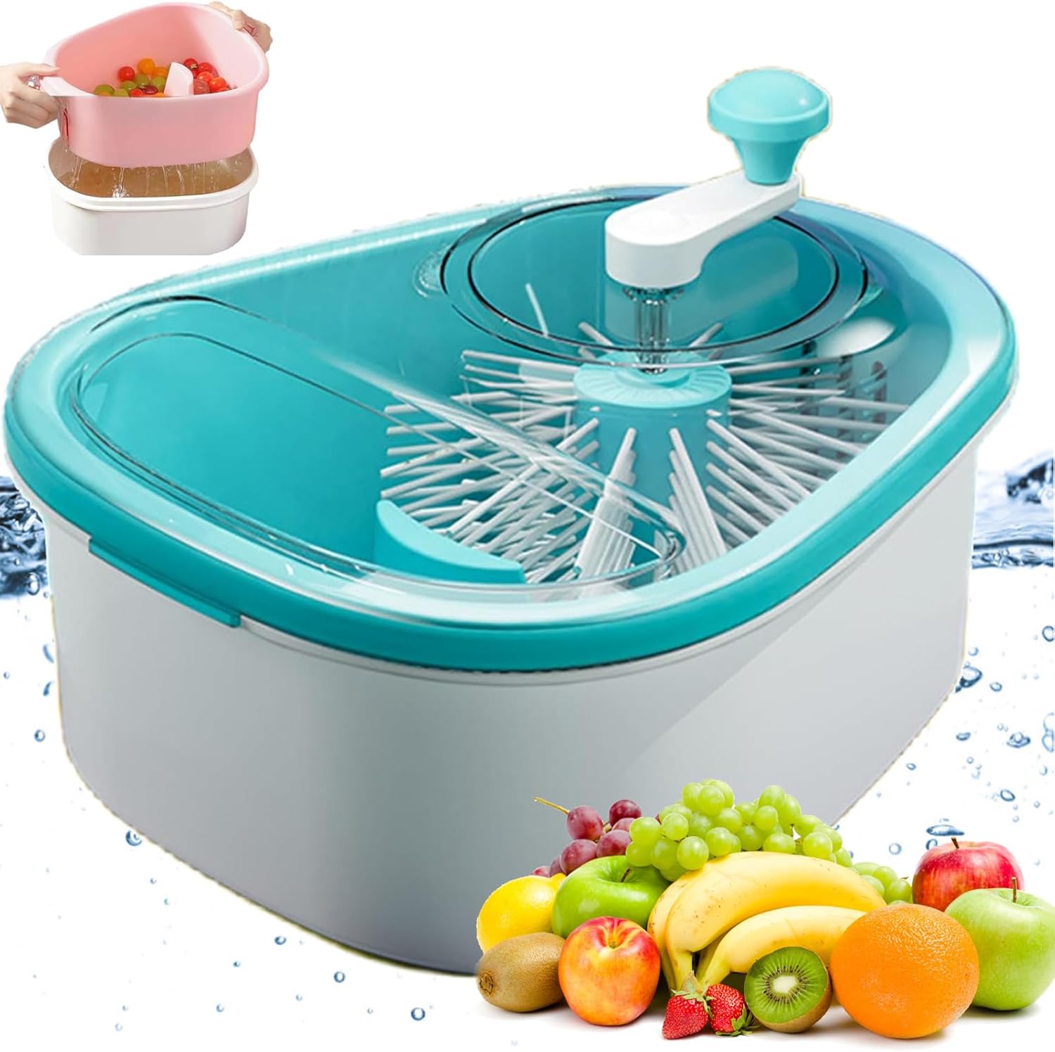 Fruit Washer Spinner with Brush