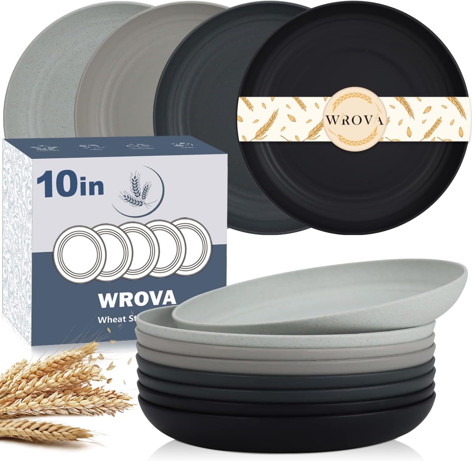 Durable and Reusable Dinner Plates for Kitchen and Camping