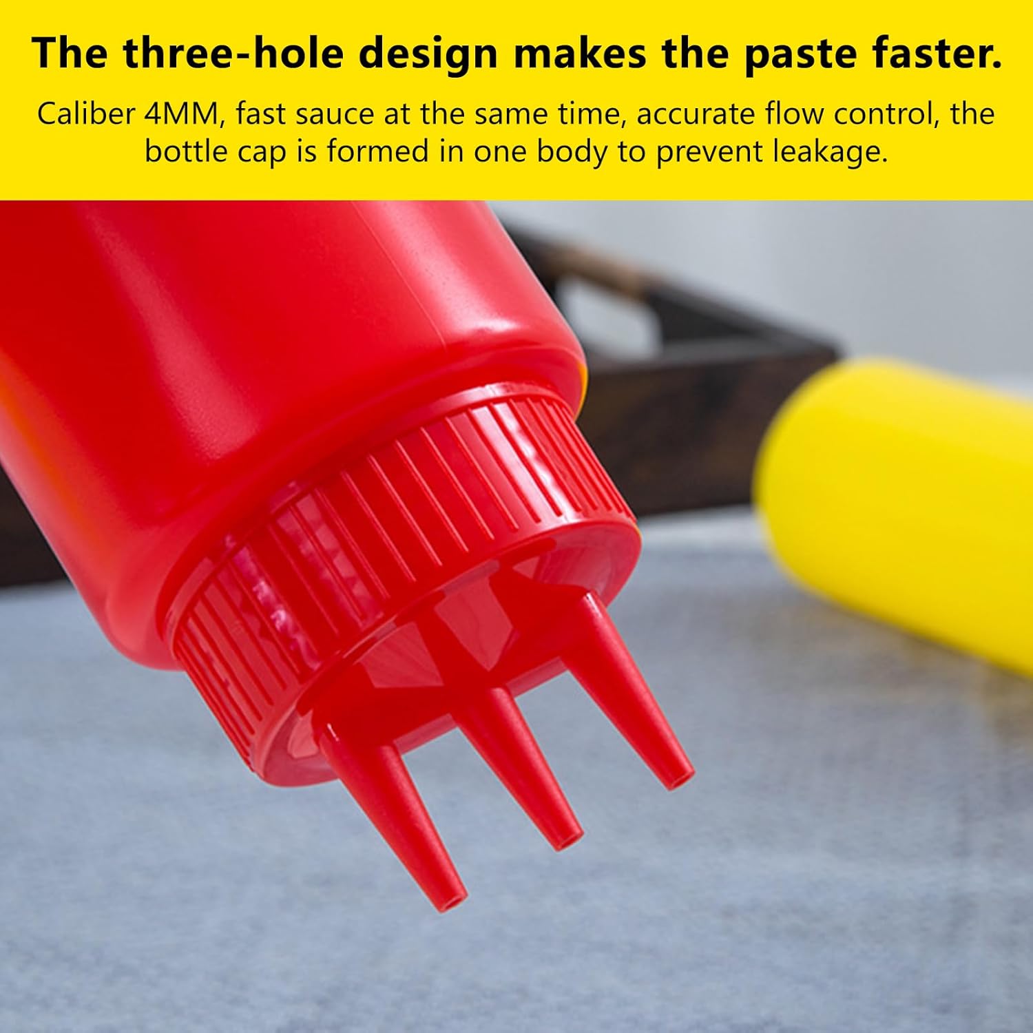 3-Piece Condiment Squeeze Bottles for Mess-Free Use