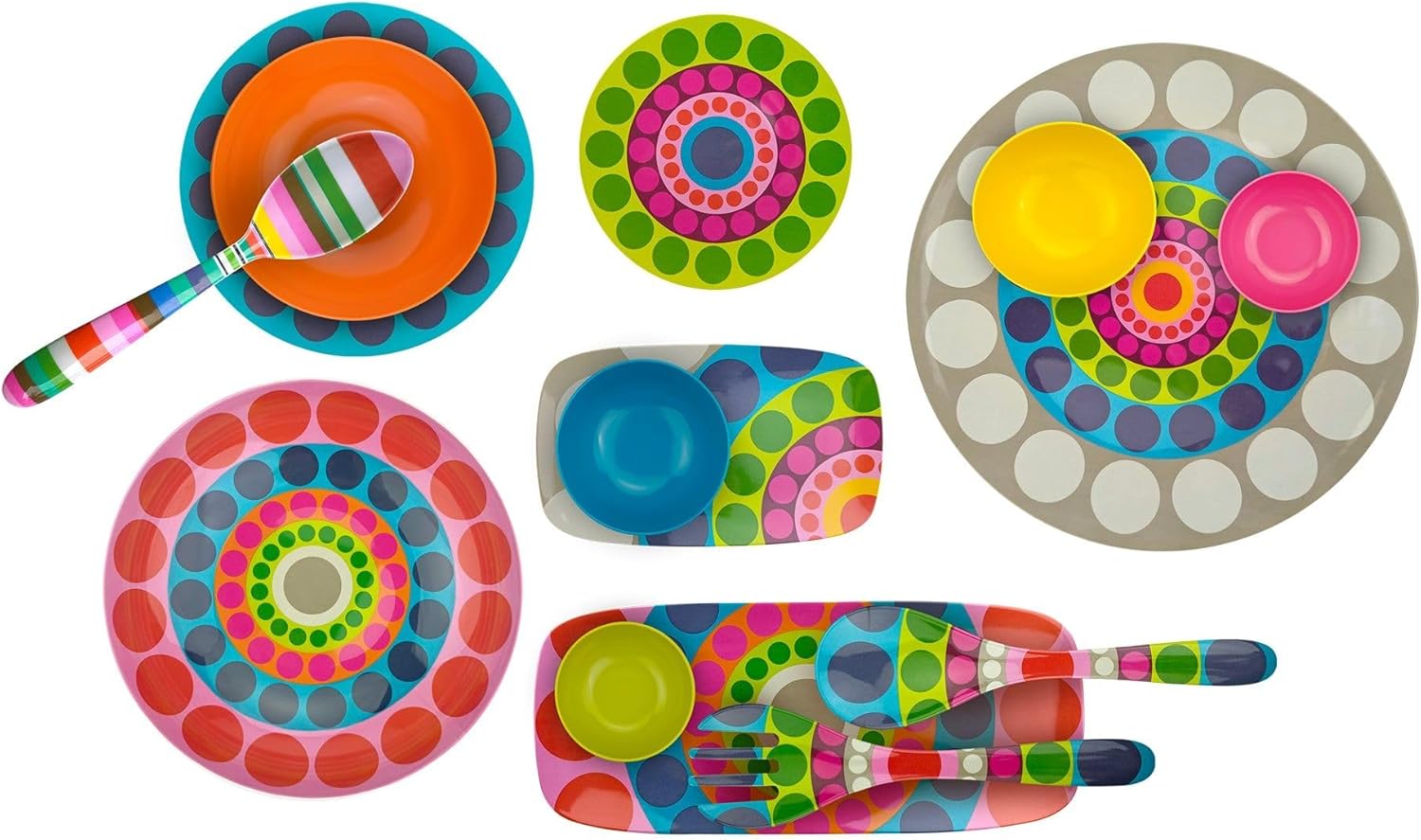French Bull Plates - 9 Melamine Salad Plates Set of 4