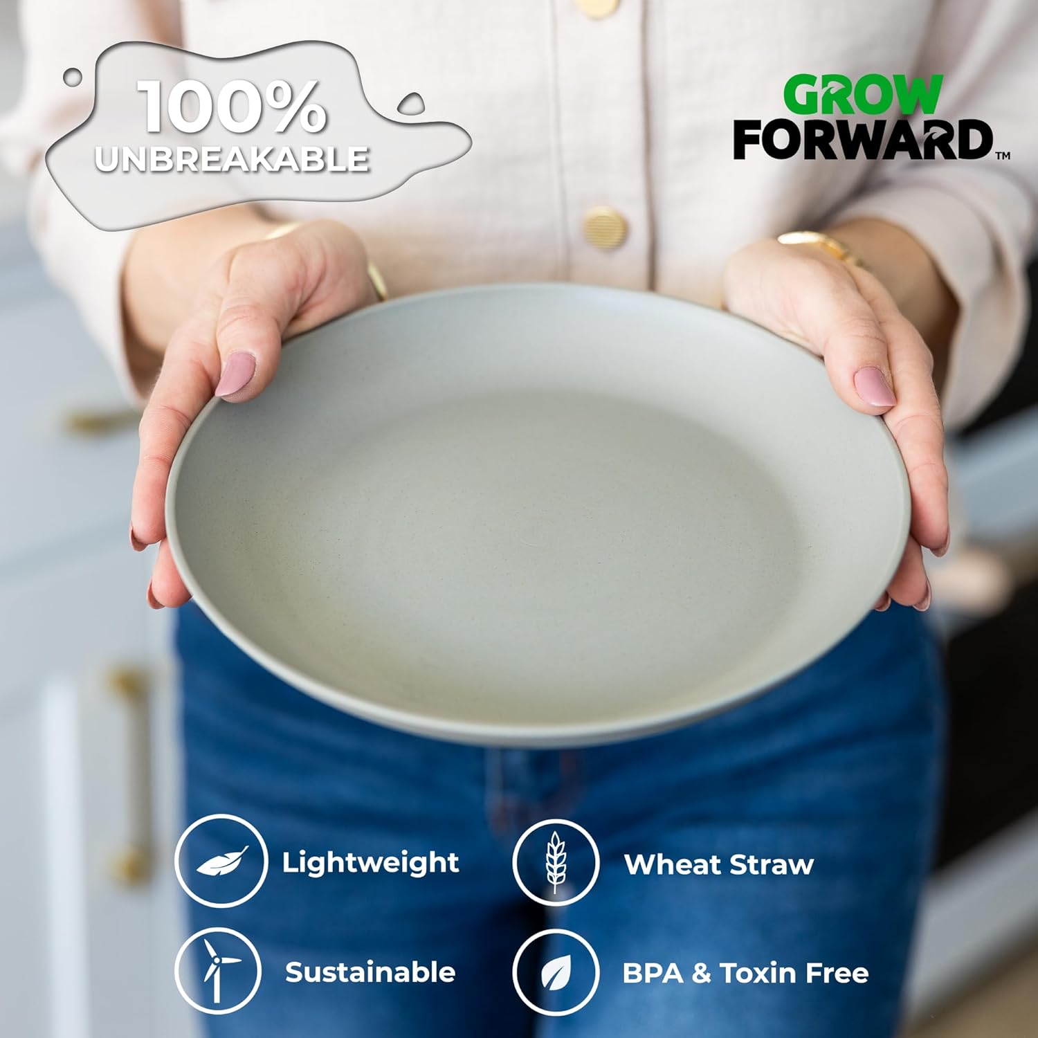 Grown Forward Premium Wheat Straw Plates