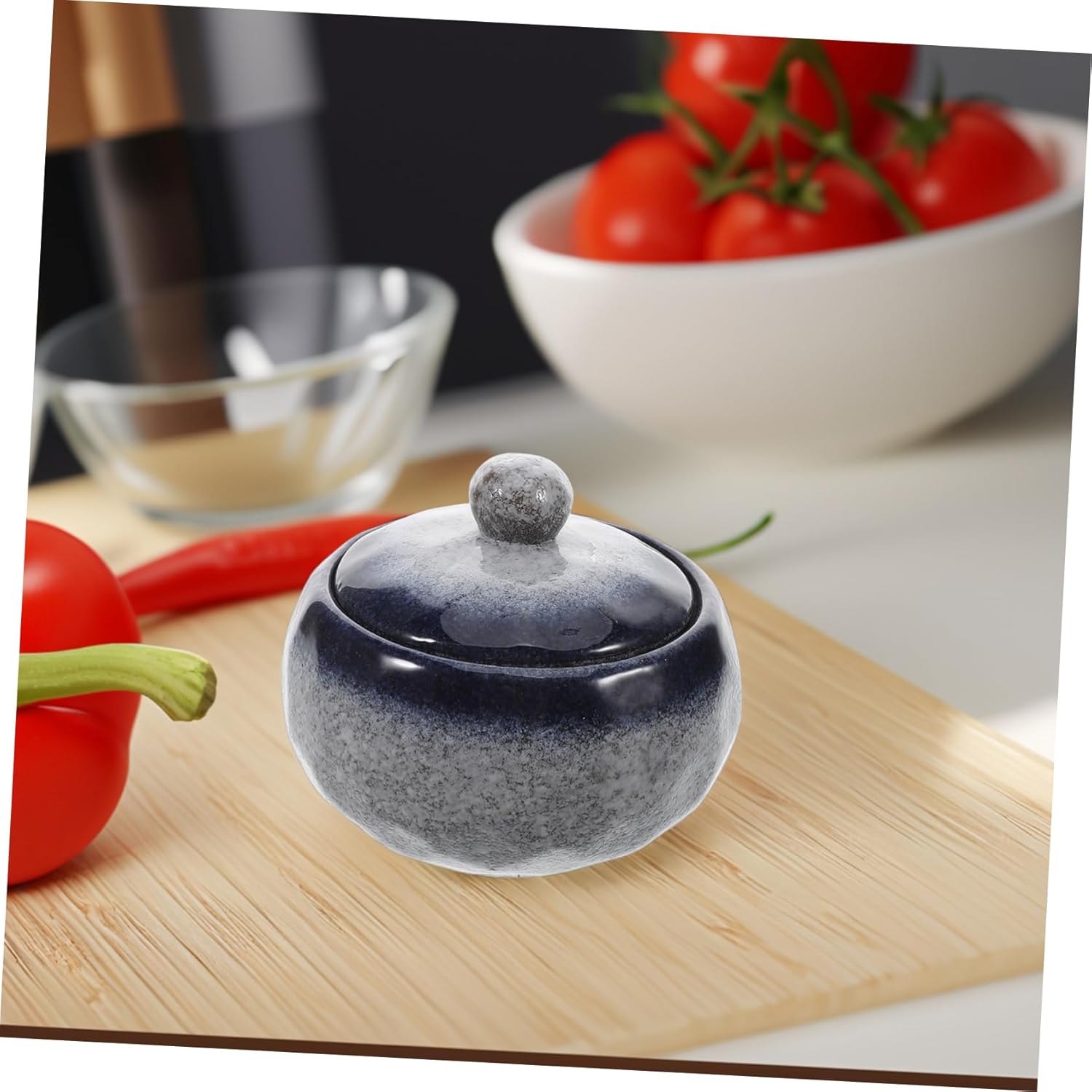 STOBAZA Japanese Ceramic Stew Bowl with Lid