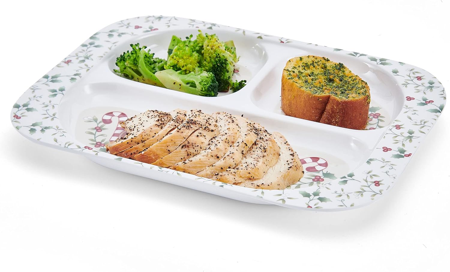 Melamine Child Size Dinner Trays Winterberry Design Set of 4