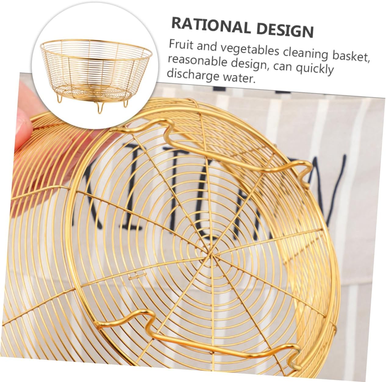 Perfect for Fruits Veggies Stainless Steel Drain Basket