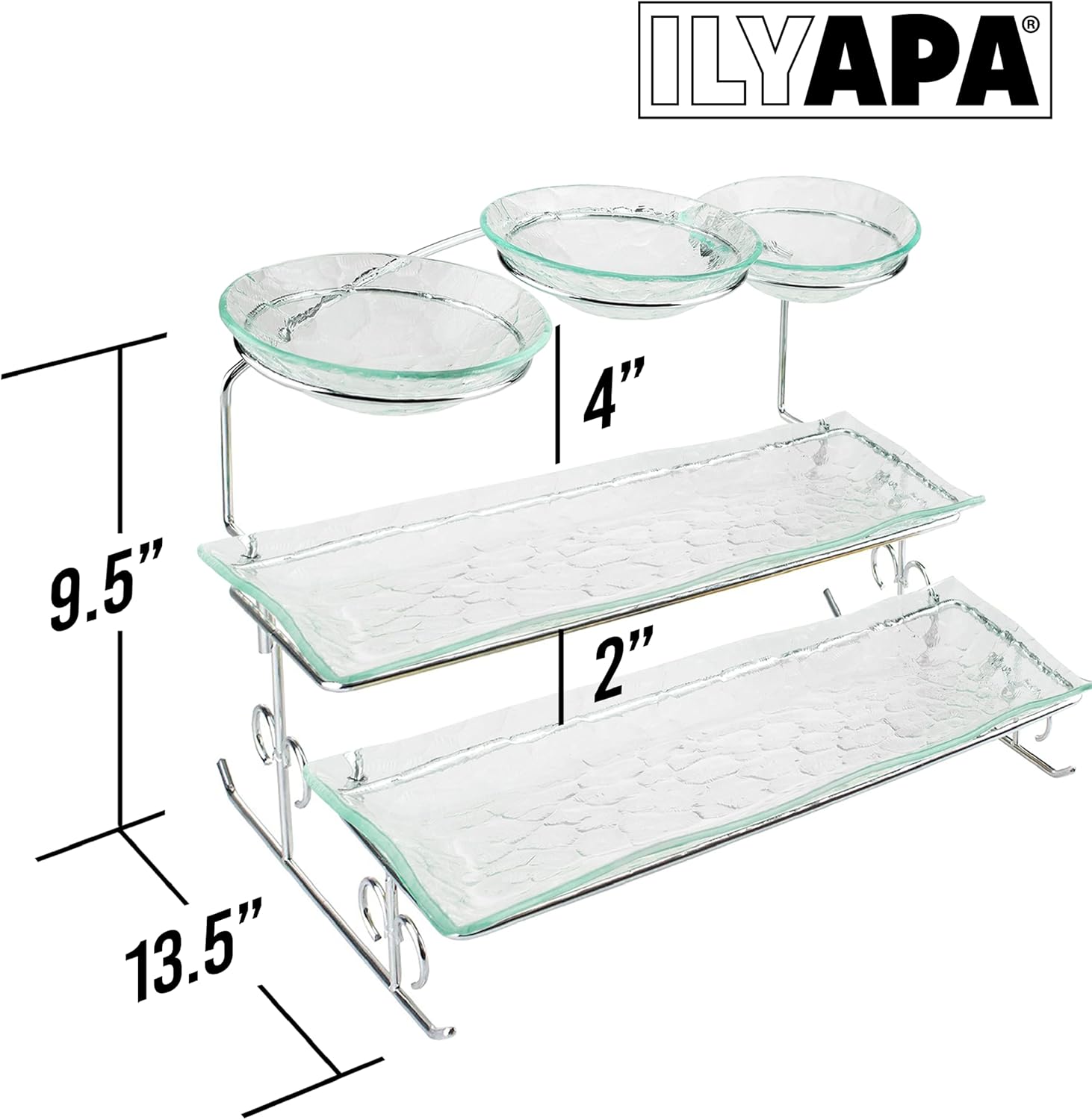 Elegant 3-Tier Server Tray for Dishes
