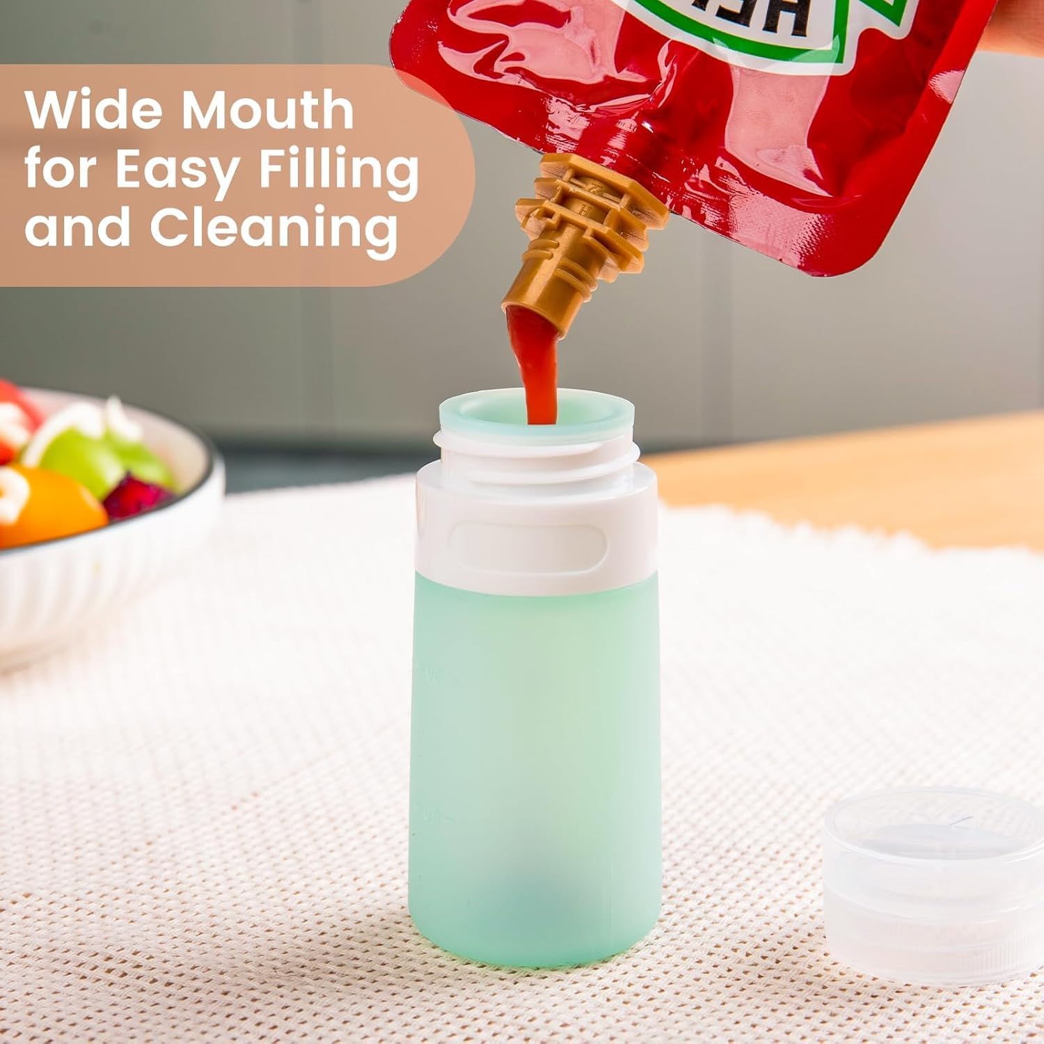 FFKQBH MICEBAY Condiment Squeeze Bottles Perfect for Meal Prep Carry