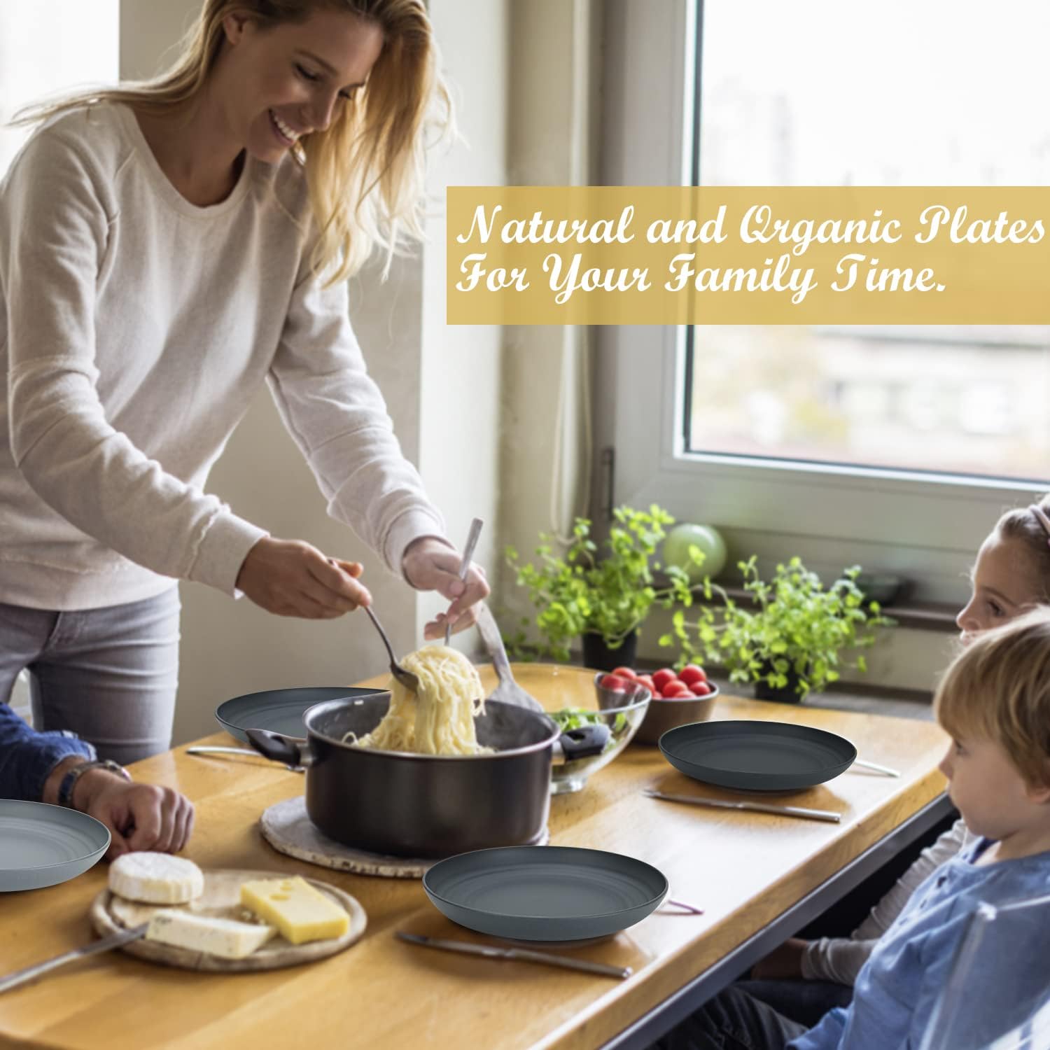 Durable and Reusable Dinner Plates for Kitchen and Camping