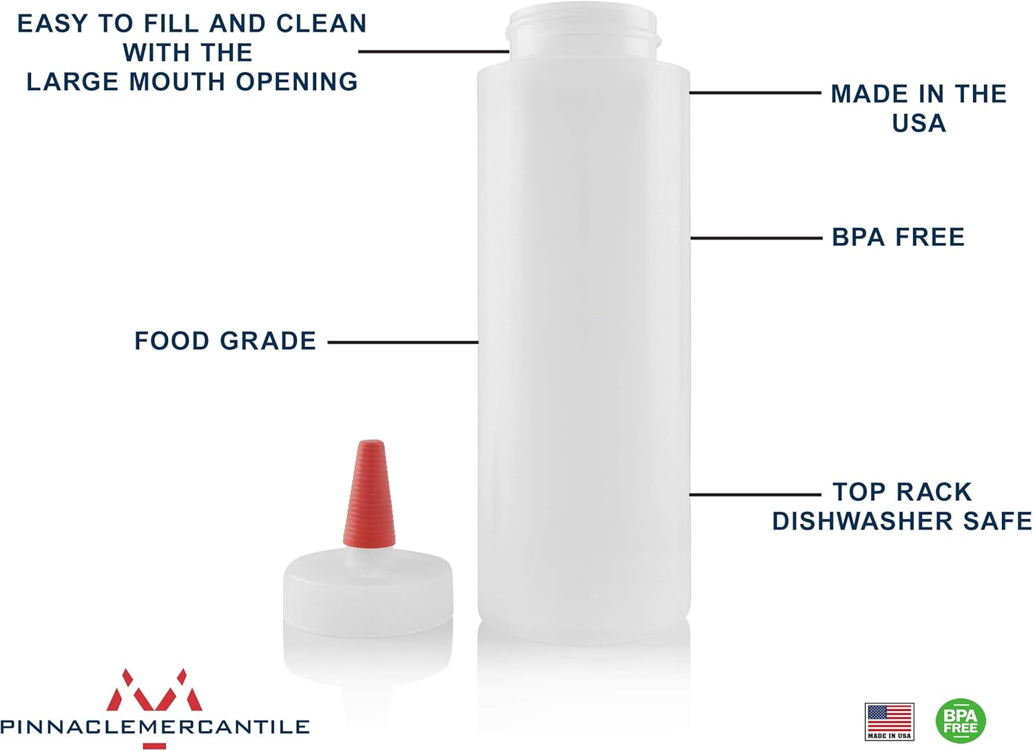 Pinnacle Mercantile 3-Pack Squeeze Bottles