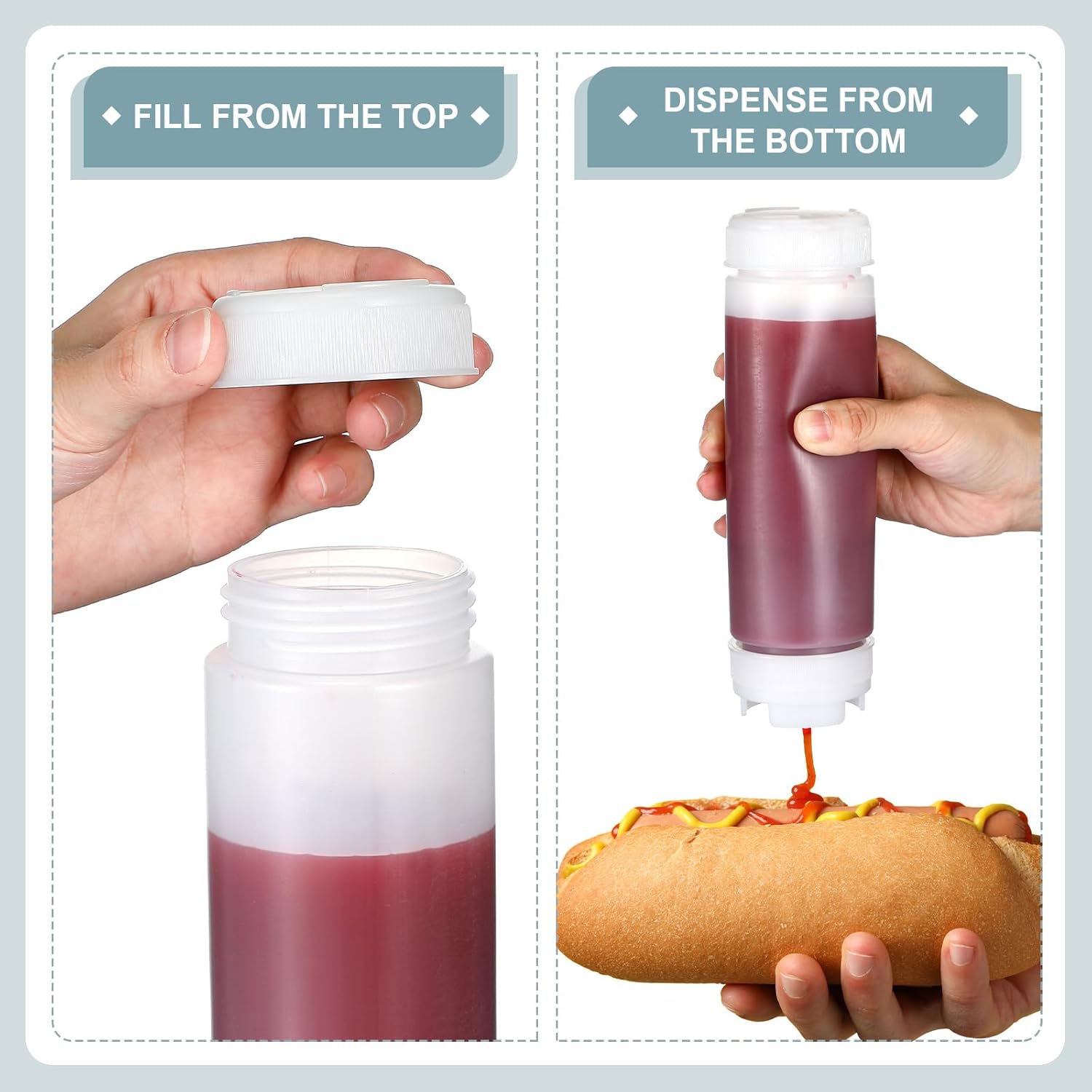 4-Piece Refillable Squeeze Bottles