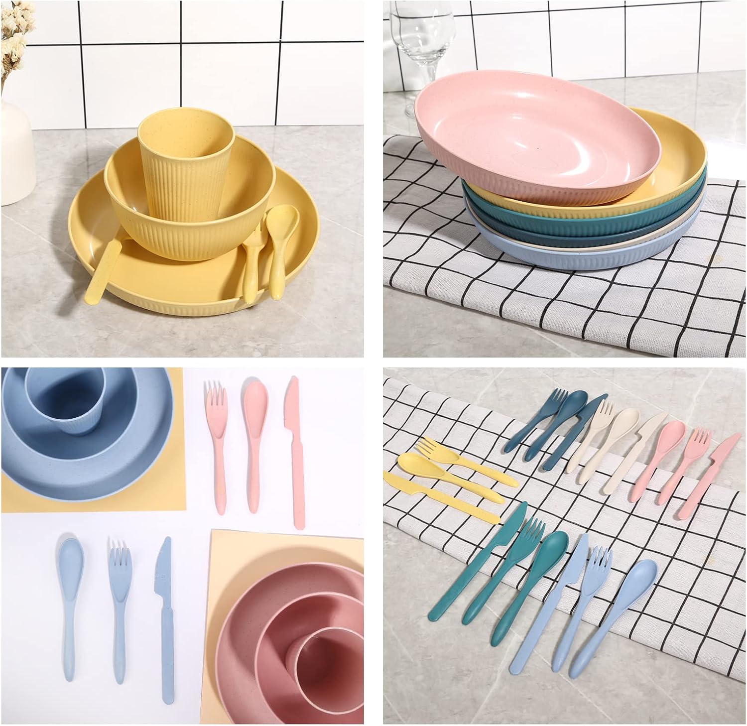 Sturdy 36-Piece Dinnerware Set for Outdoor and Daily Use