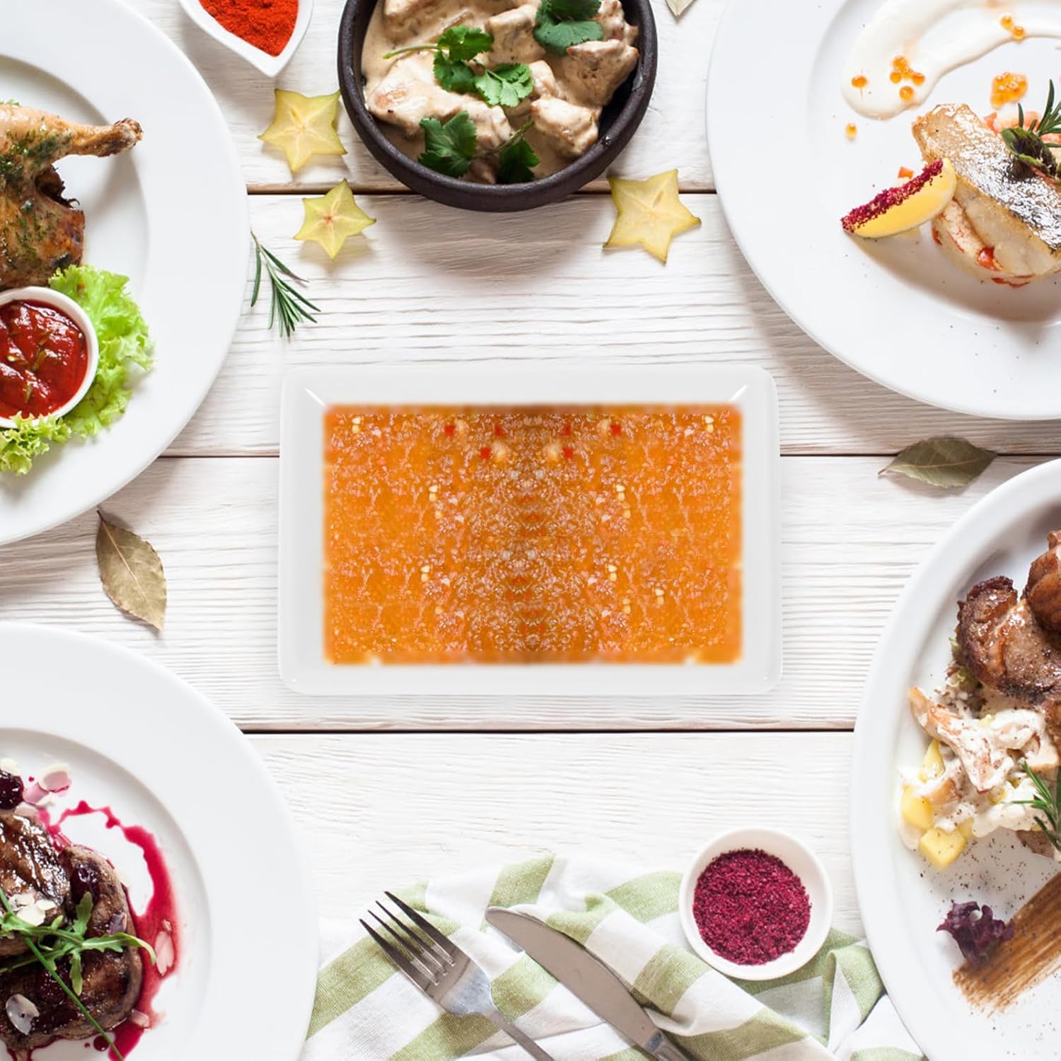Elegant 6-Piece Small Ceramic Plates for App Dip White Modern Design