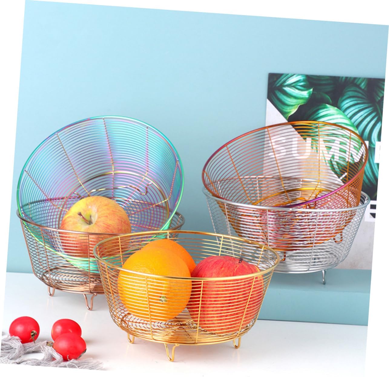 OKUMEYR Durable Stainless Steel Fruit and Vegetable Basket