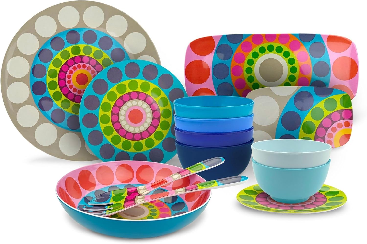 French Bull Plates - 9 Melamine Salad Plates Set of 4