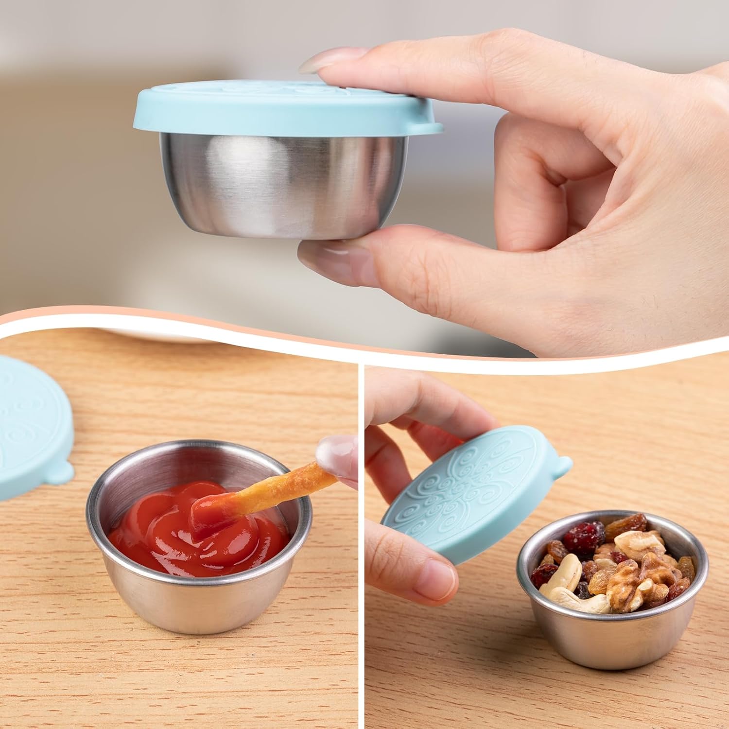 Ergonomic 8-Pack Condiment Set for Lunch