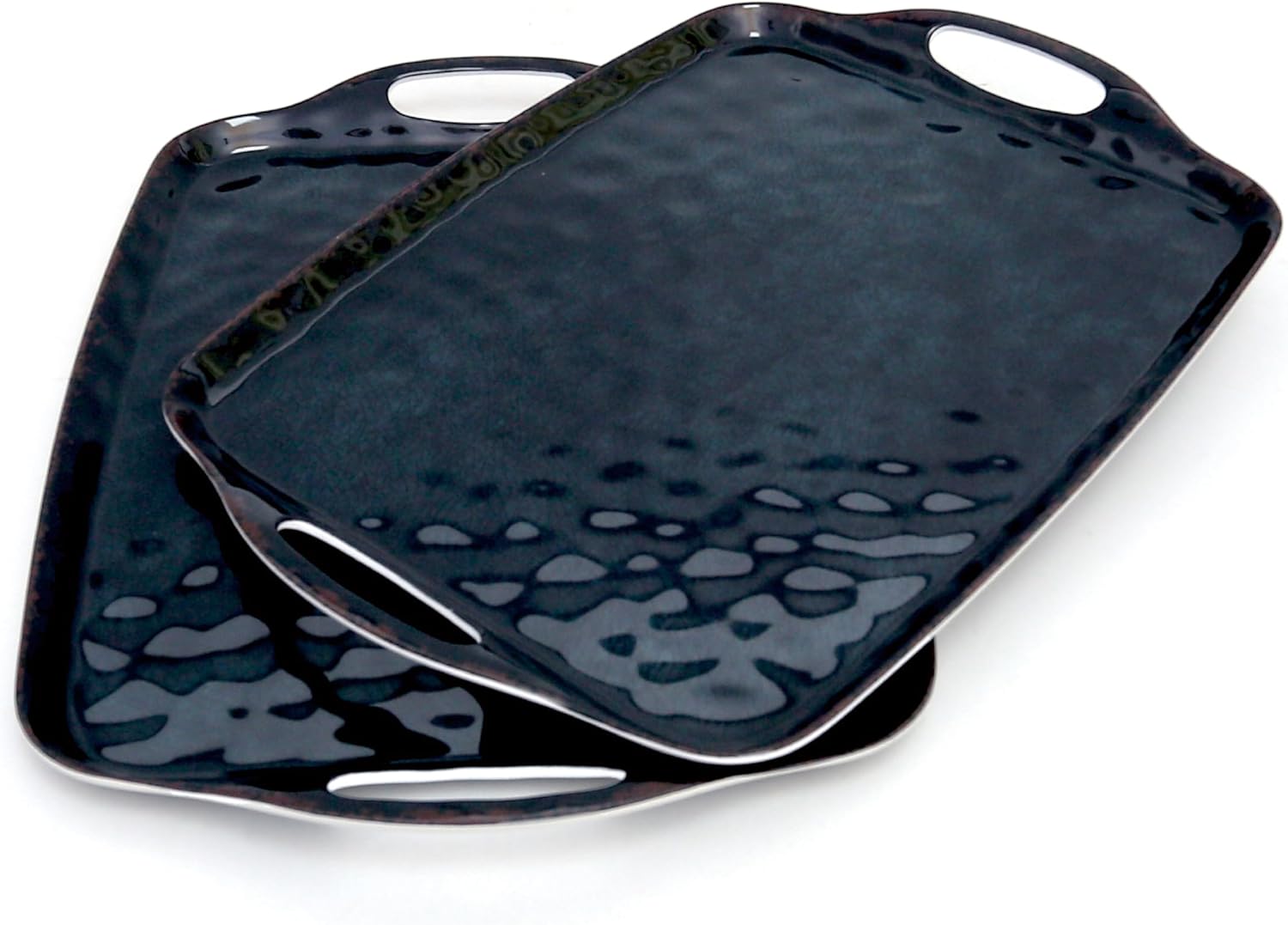 Large Melamine tray with handles for serving food