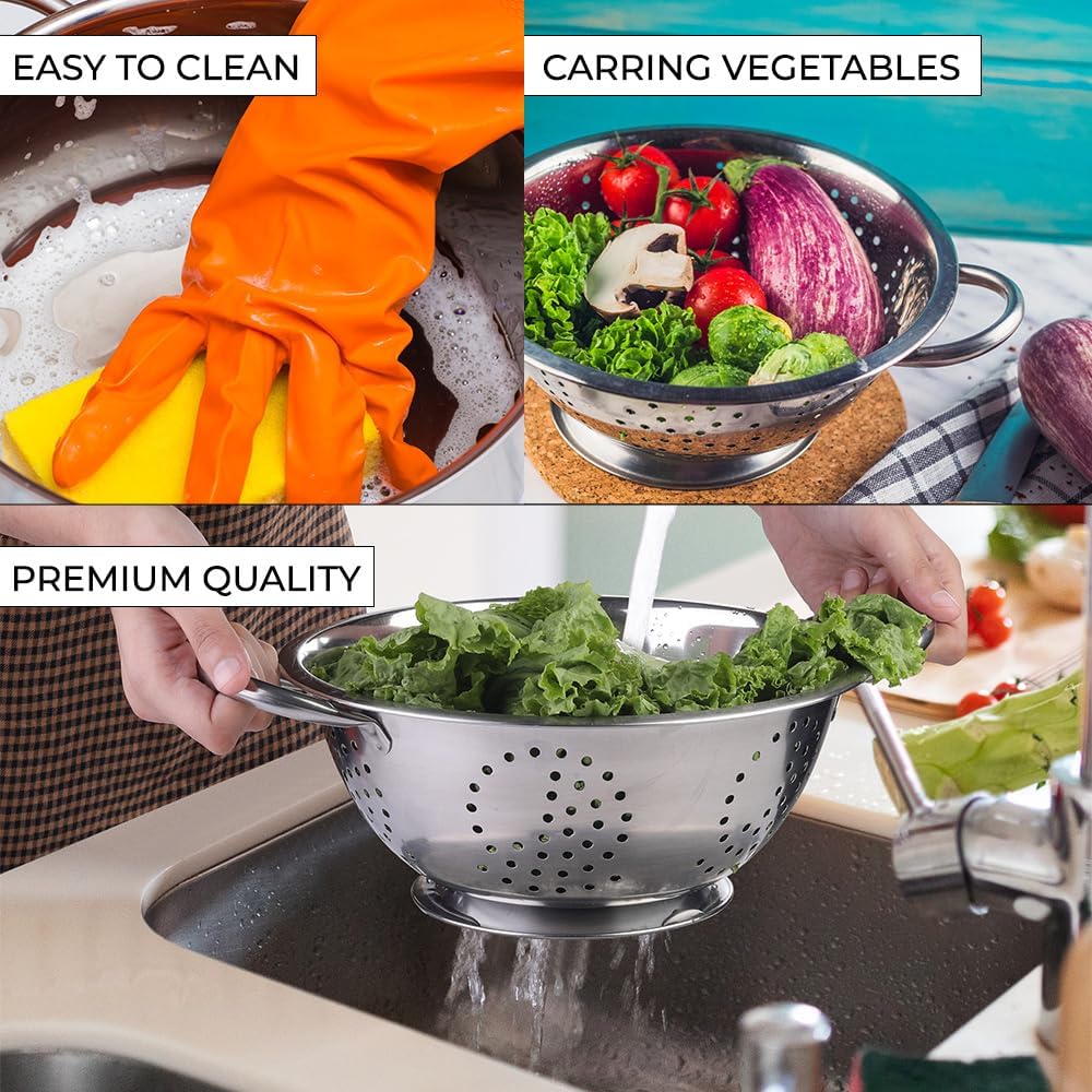 Premium Stainless Steel Mixing Bowls Set - Space-Saving Easy to Clean