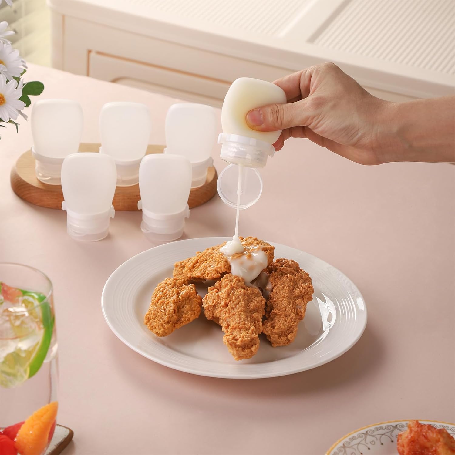 6-Pack Silicone Travel Condiment Bottles