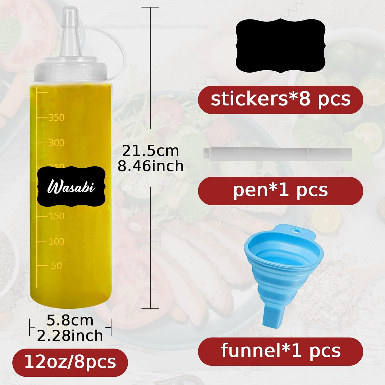 Squeeze Bottle Set for Kitchen Convenience