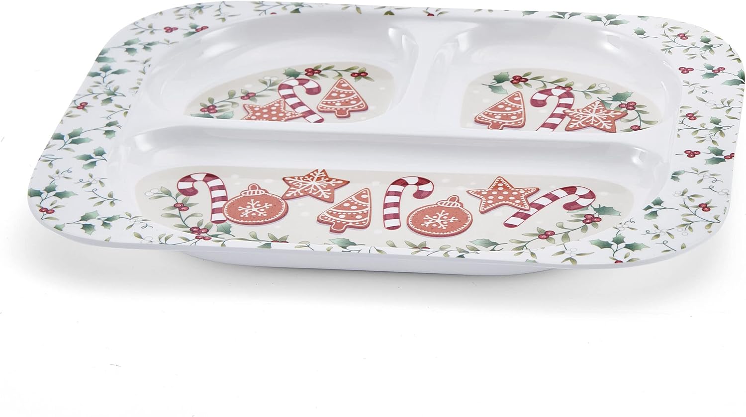 Melamine Child Size Dinner Trays Winterberry Design Set of 4