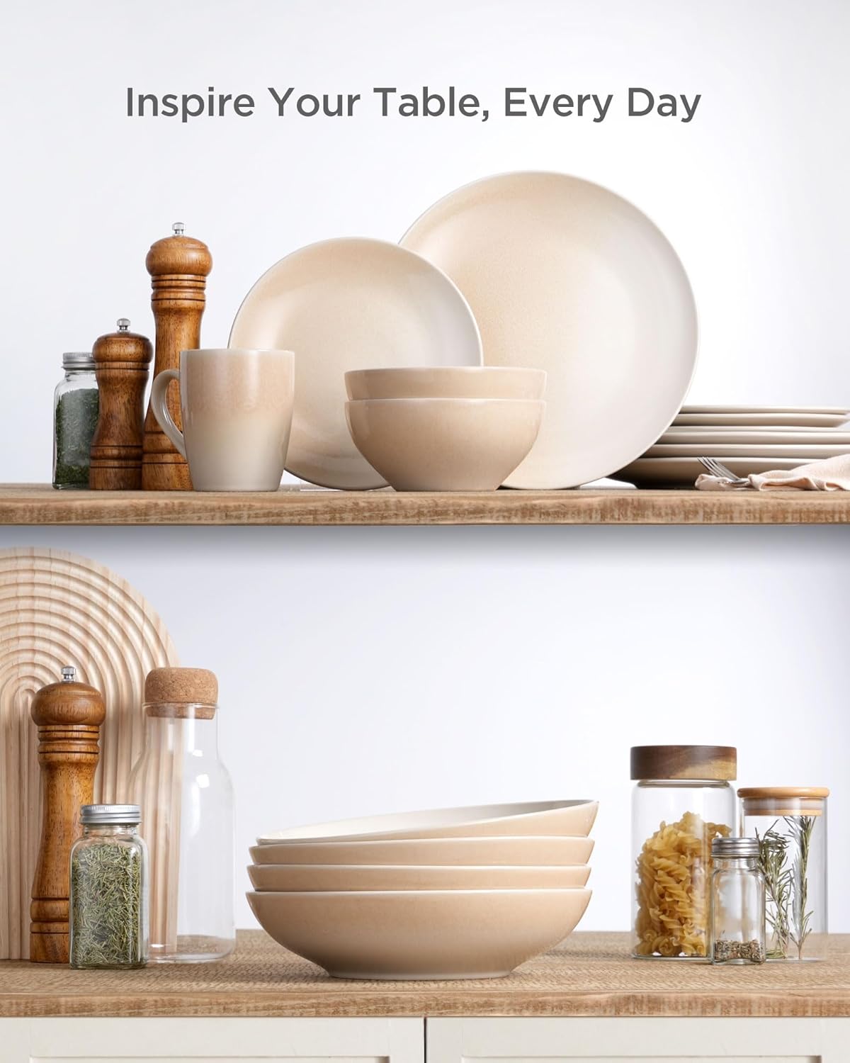 Famiware 87-inch Stoneware Serving Bowl Microwave and Dishwasher Safe