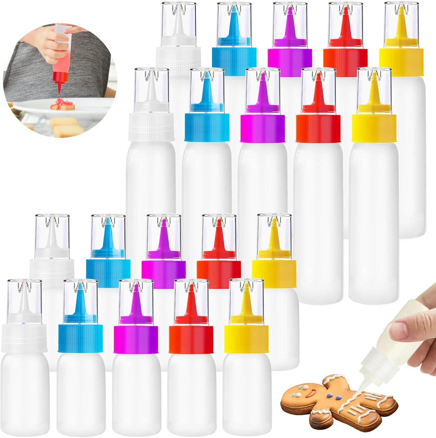 Sleek Squeeze Bottle Set for Candy Crafts